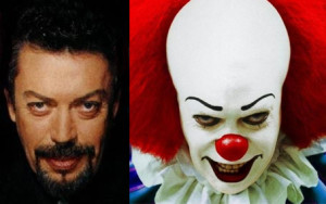 tim curry, it, pennywise, clown, scary actors