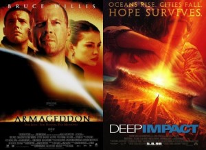 armageddon deep impact, asteroid movies, disaster movies, copycat movies