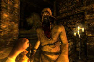 the dark descent, mr face, the gathering, scariest game ever